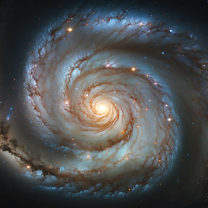 Spiral galaxy showing Golden Ratio proportions