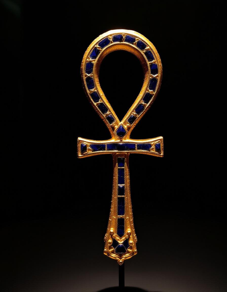 Ancient Egyptian golden Ankh — the key of life