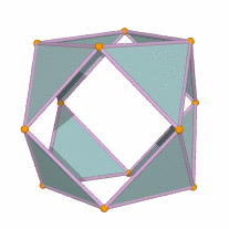 The Jitterbug transformation — cuboctahedron contracting through icosahedron and octahedron