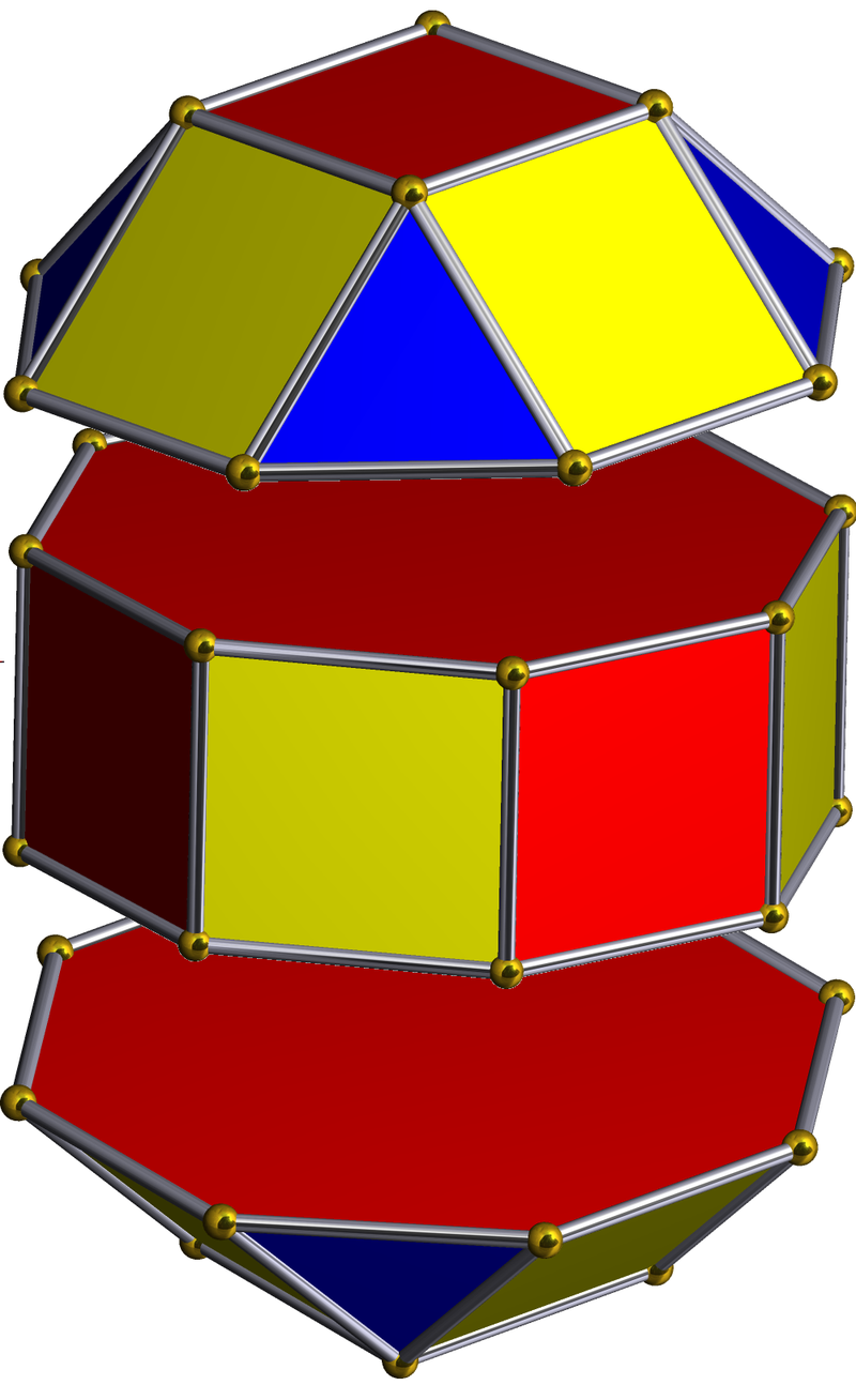 Rhombic Cuboctahedron showing its octagonal midsection
