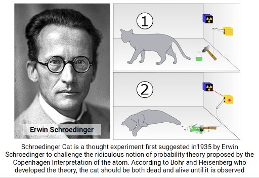 Schrödinger's Cat thought experiment illustration