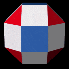 Animated collapse of a Rhombic Cuboctahedron into a Snub Cube