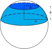 A spherical segment cut from a sphere by parallel planes