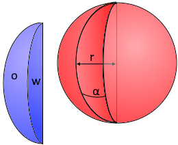 A spherical wedge between two great semicircles