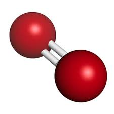 The diatomic nitrogen molecule showing the triple bond structure