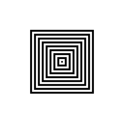 Infinite nesting of squares