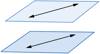 A line parallel to a plane