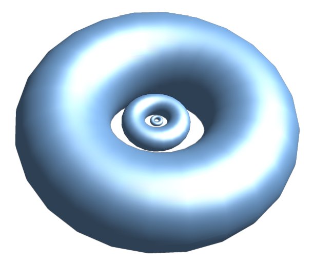 Nested toruses — smaller toruses contained within larger ones, representing fractal self-similarity
