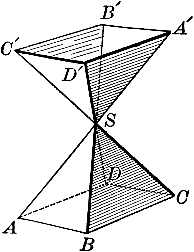 Symmetric polyhedral angles as mirror images