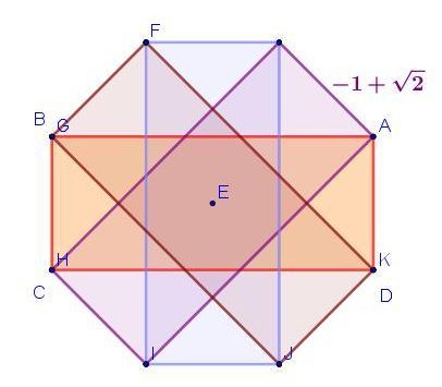 Silver ratio star pattern from an octagon