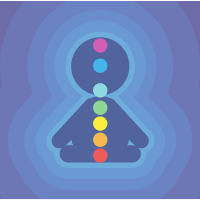meditation icon with chakras