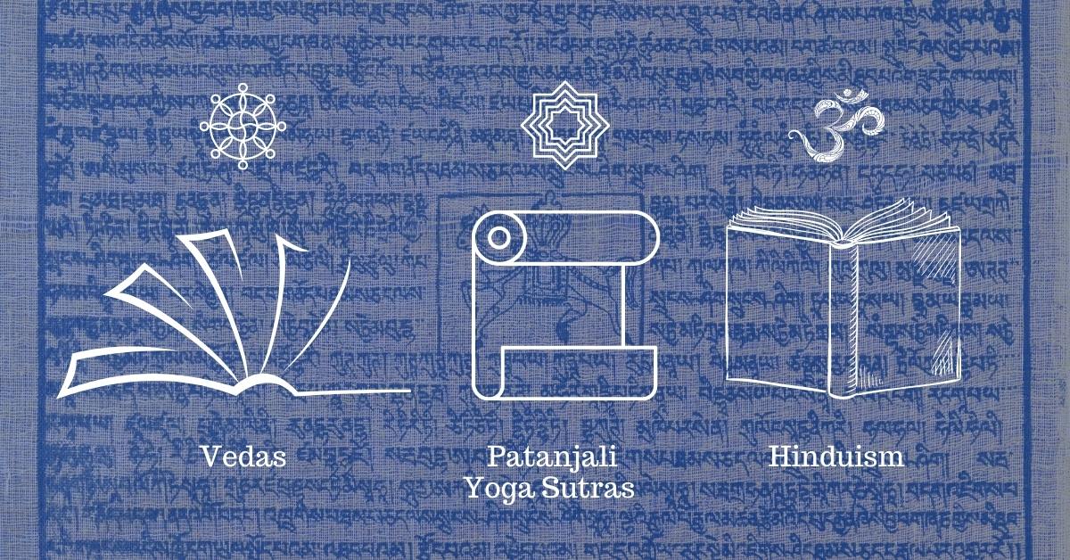Vedas pantanjali Yoga Sutra and Hinduism Icons