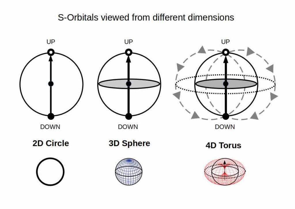 S orbitals viewed from different dimenstions
